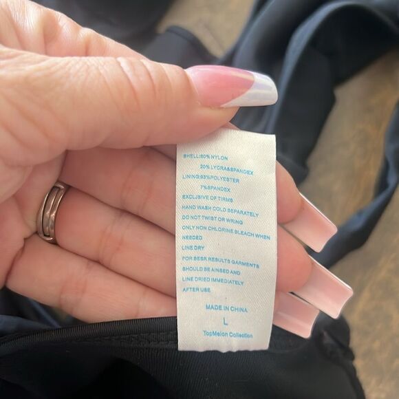 Top melon black strappy monokini Beautiful Open Front Teddy With Halter swimsuit - Picture 10 of 10